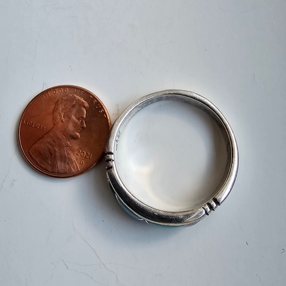 Navajo Ring, Multi Stone Inlayed, Sterling Silver. Artist: Steve Fransico EUC! - Picture 7 of 11